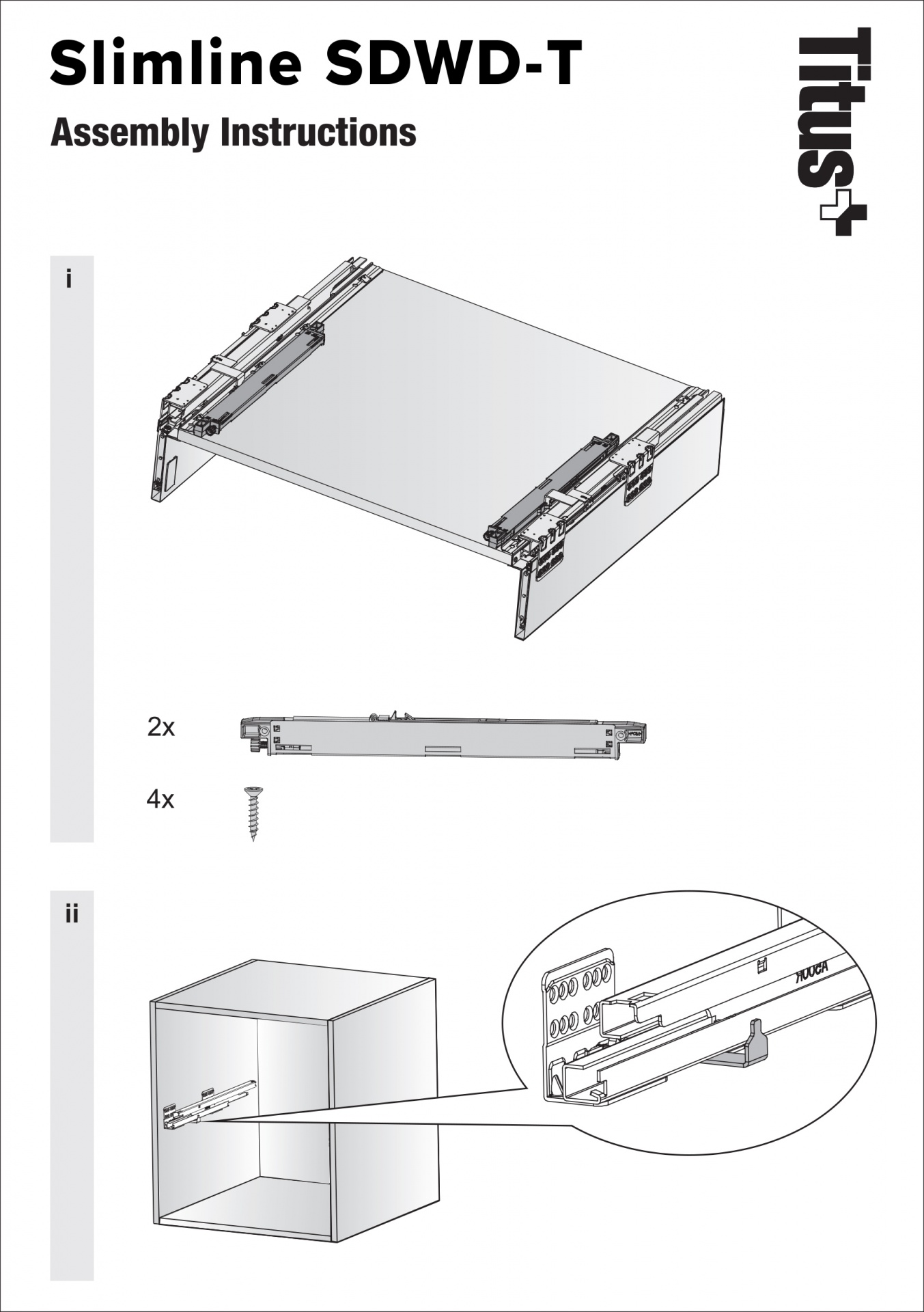 Slimline SDWD T Mounting instructions